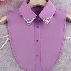 Detachable Lavender Pearl Collar